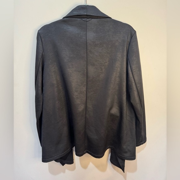 The Kooples Sport Draped Leather Effect Jacket Sz 4 (US 10) - Picture 4 of 9